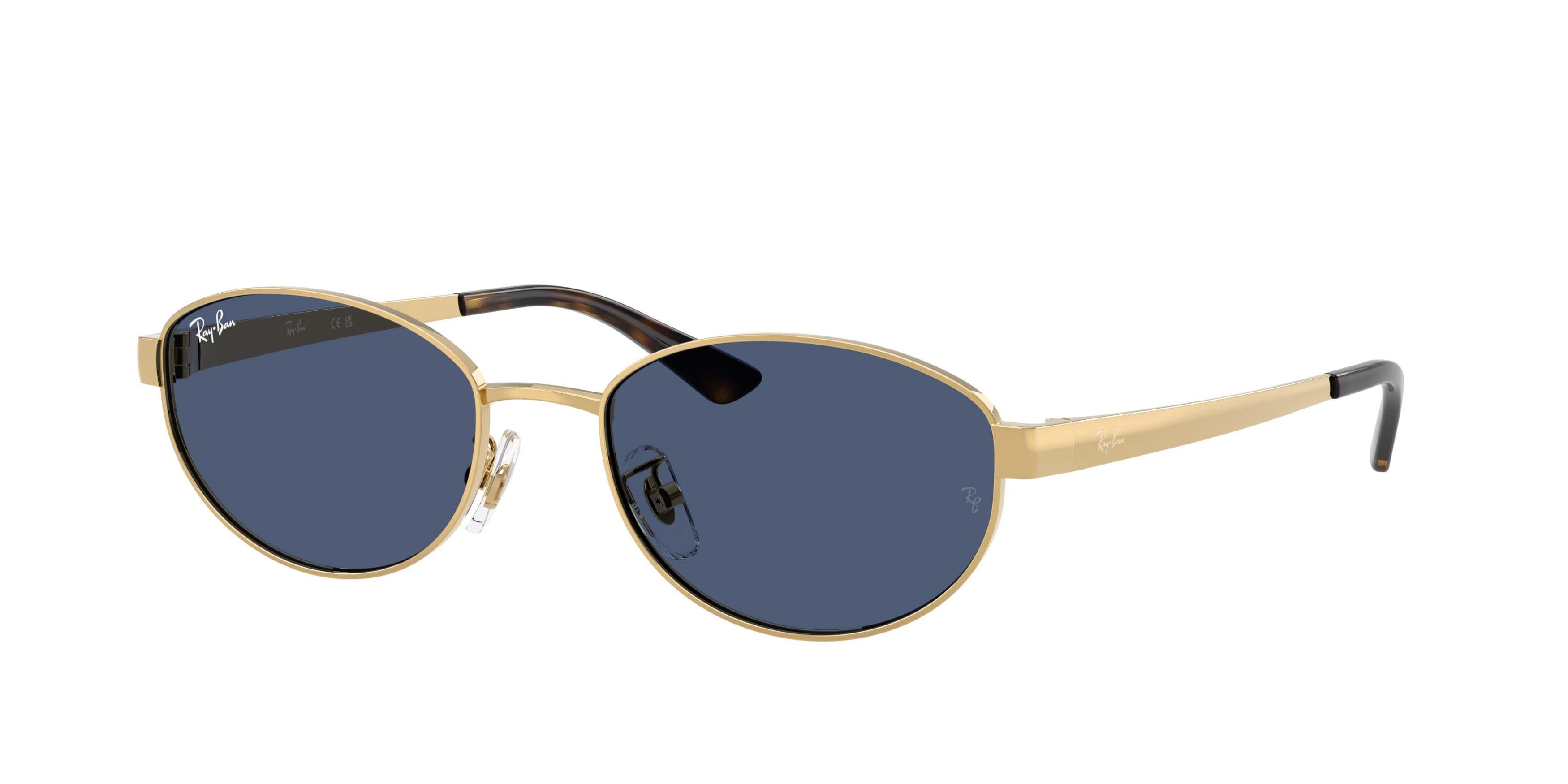 Ray-Ban RB3774D Dark Blue Sunglasses - Arista Gold - GOLD/DARK BLUE